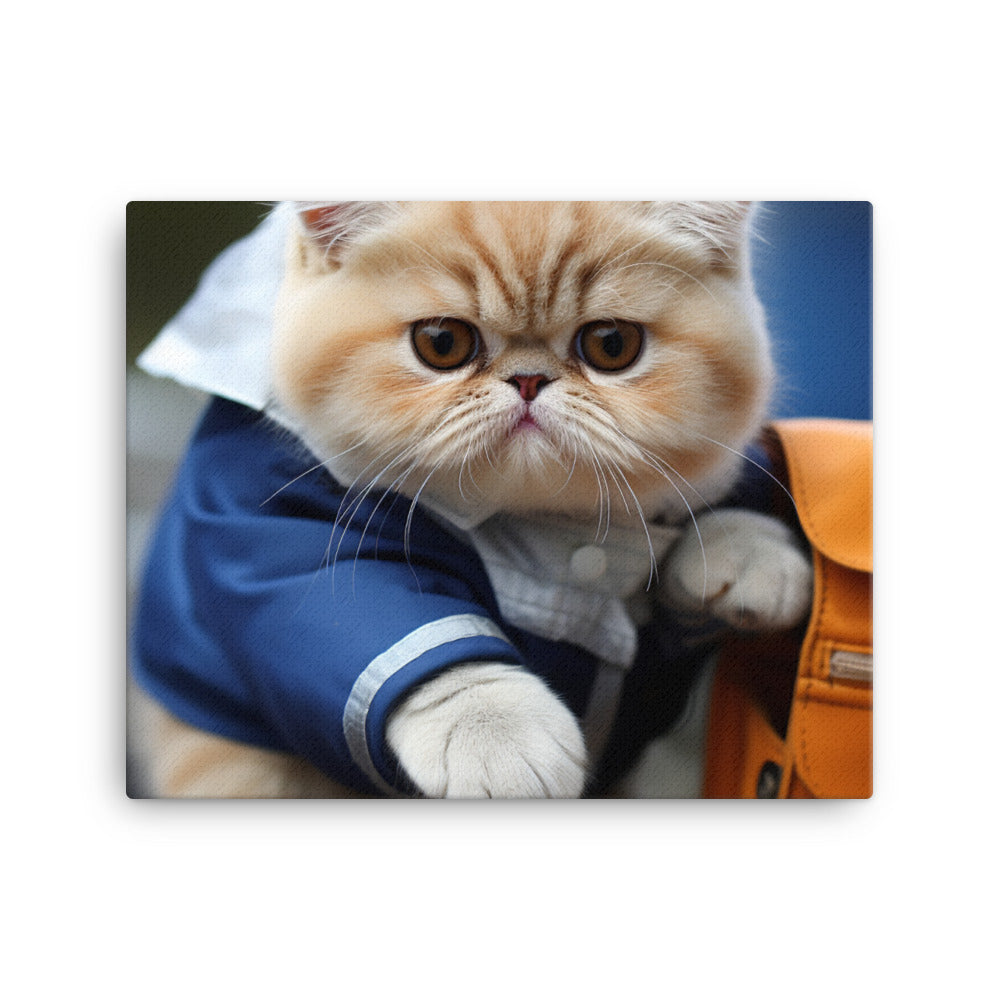 Exotic Shorthair Mail Carrier Canvas - PosterfyAI.com