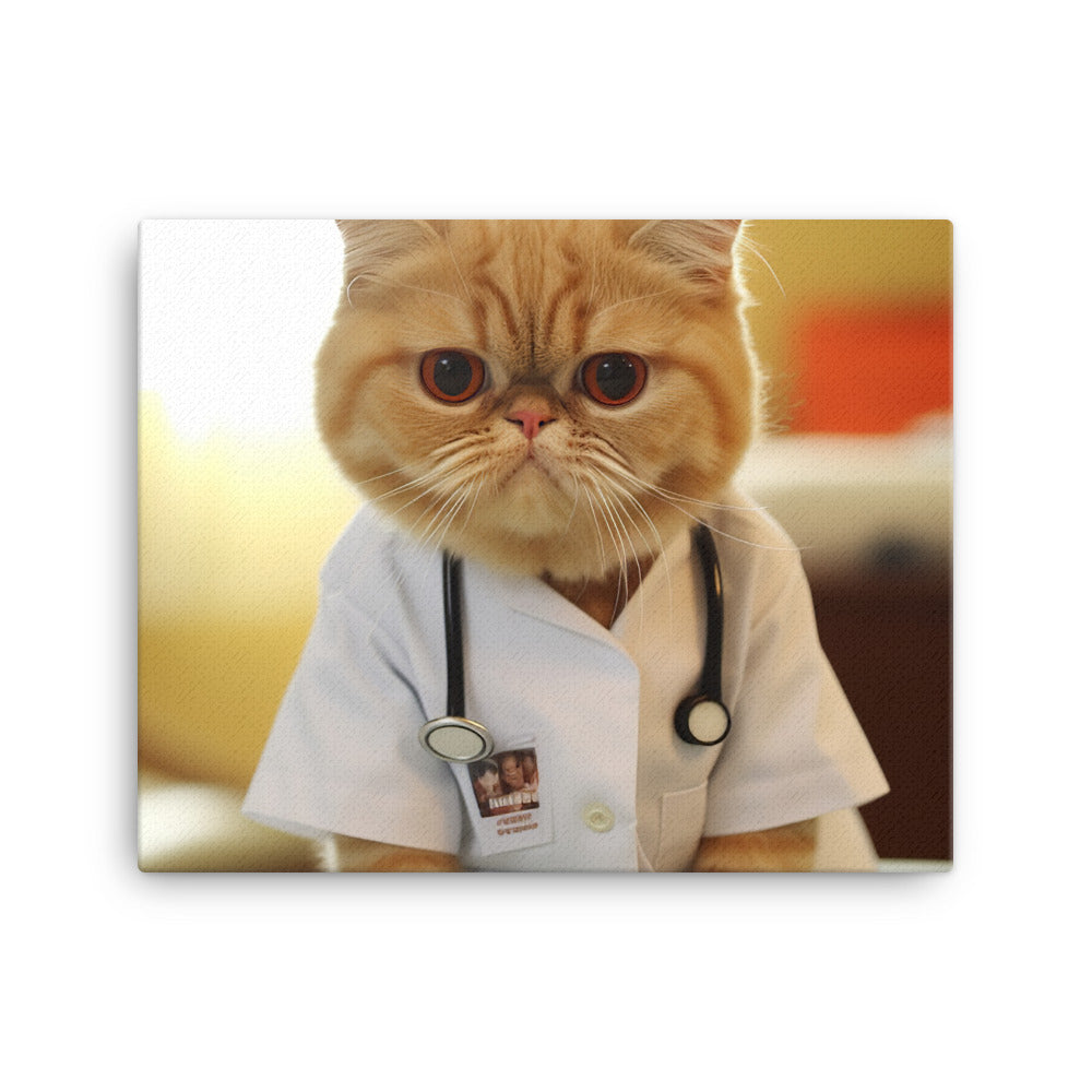 Exotic Shorthair Doctor Canvas - PosterfyAI.com