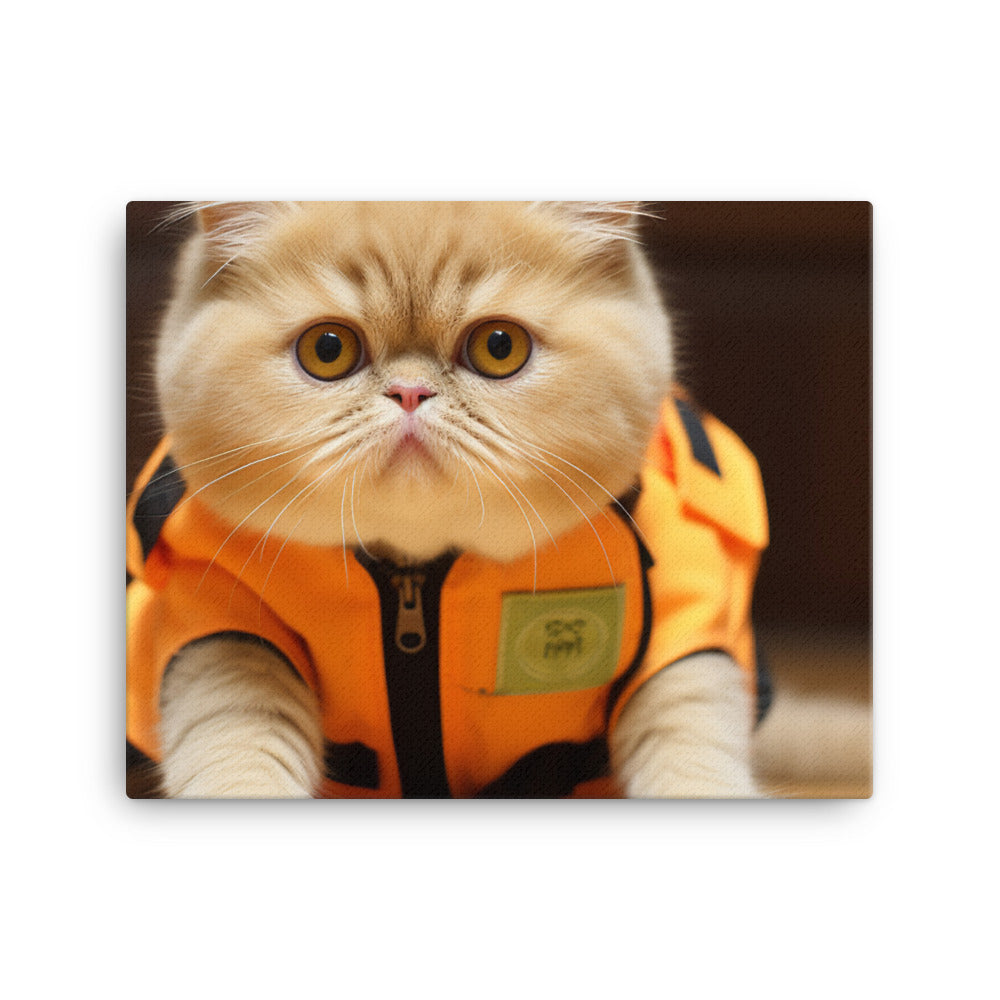 Exotic Shorthair Paramedic Canvas - PosterfyAI.com