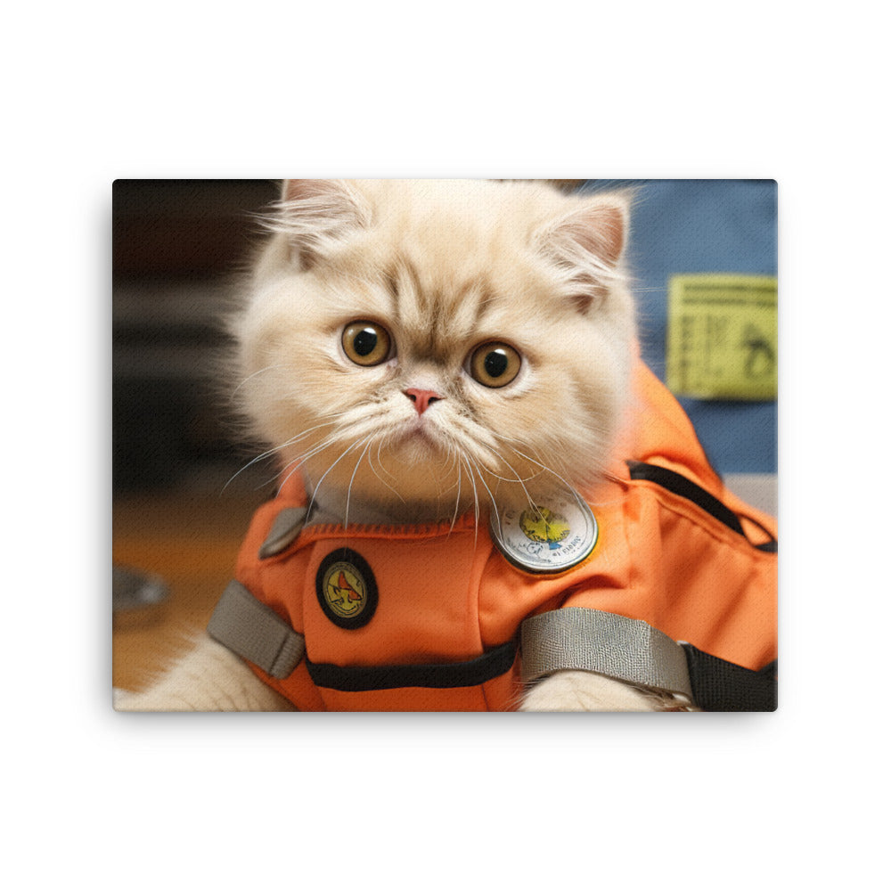 Exotic Shorthair Paramedic Canvas - PosterfyAI.com
