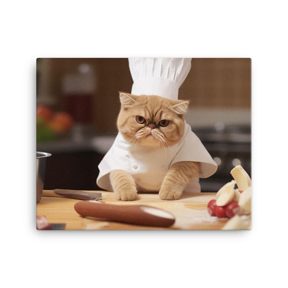 Exotic Shorthair Chef Canvas - PosterfyAI.com