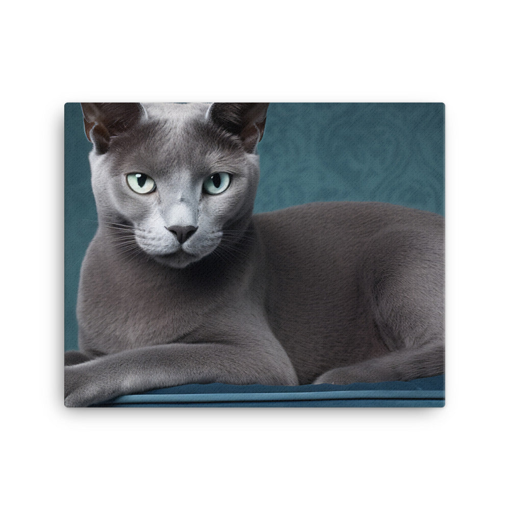 Russian Blue Canvas - PosterfyAI.com
