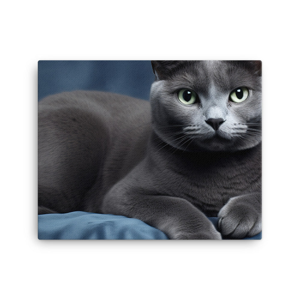 Russian Blue Canvas - PosterfyAI.com