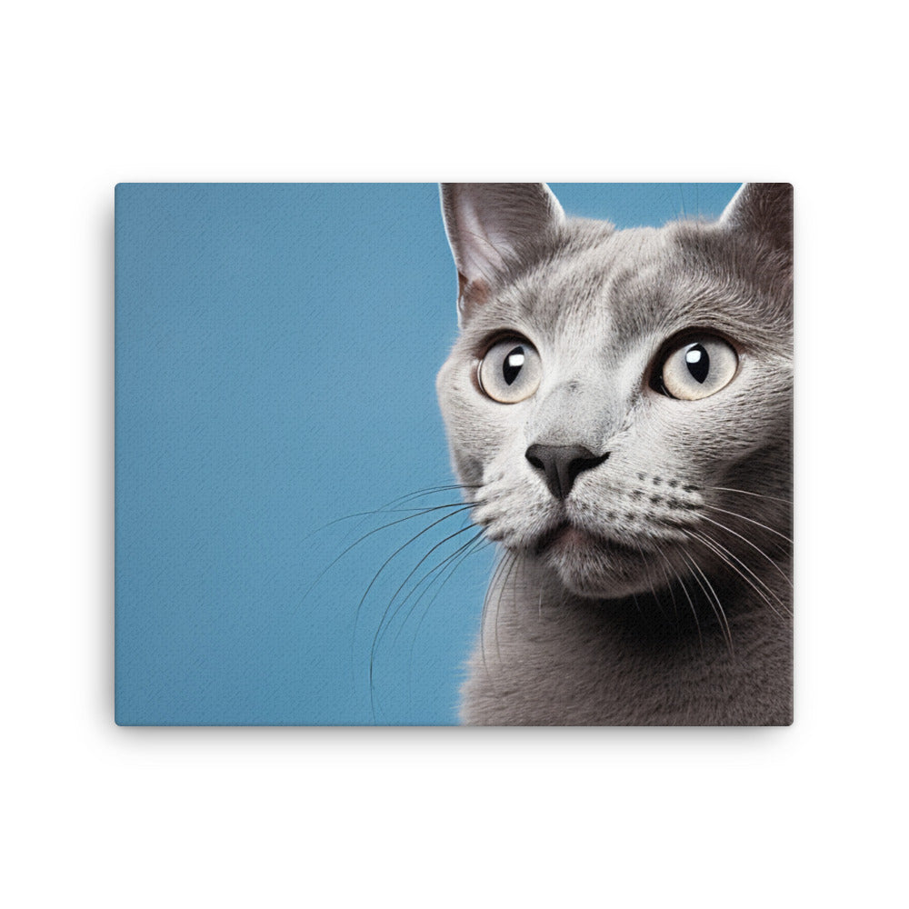 Russian Blue Canvas - PosterfyAI.com
