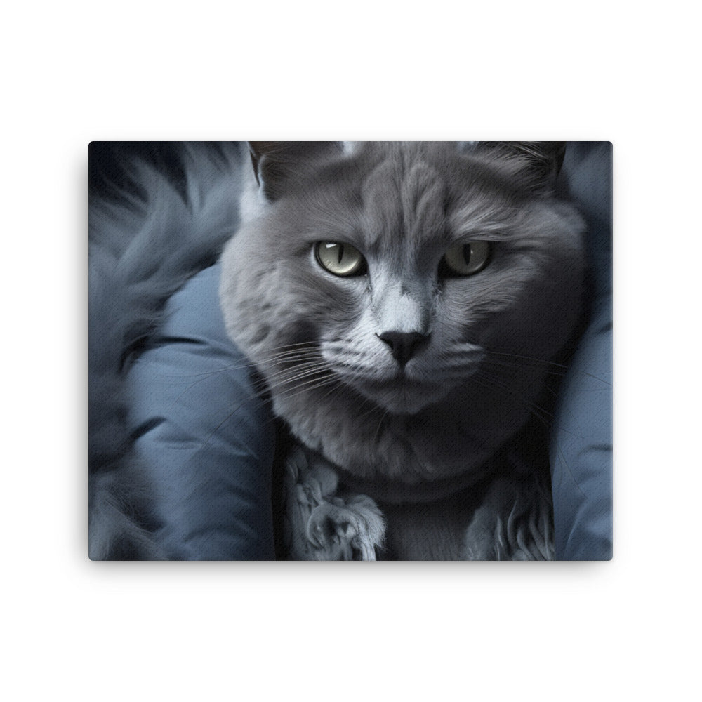 Russian Blue Canvas - PosterfyAI.com