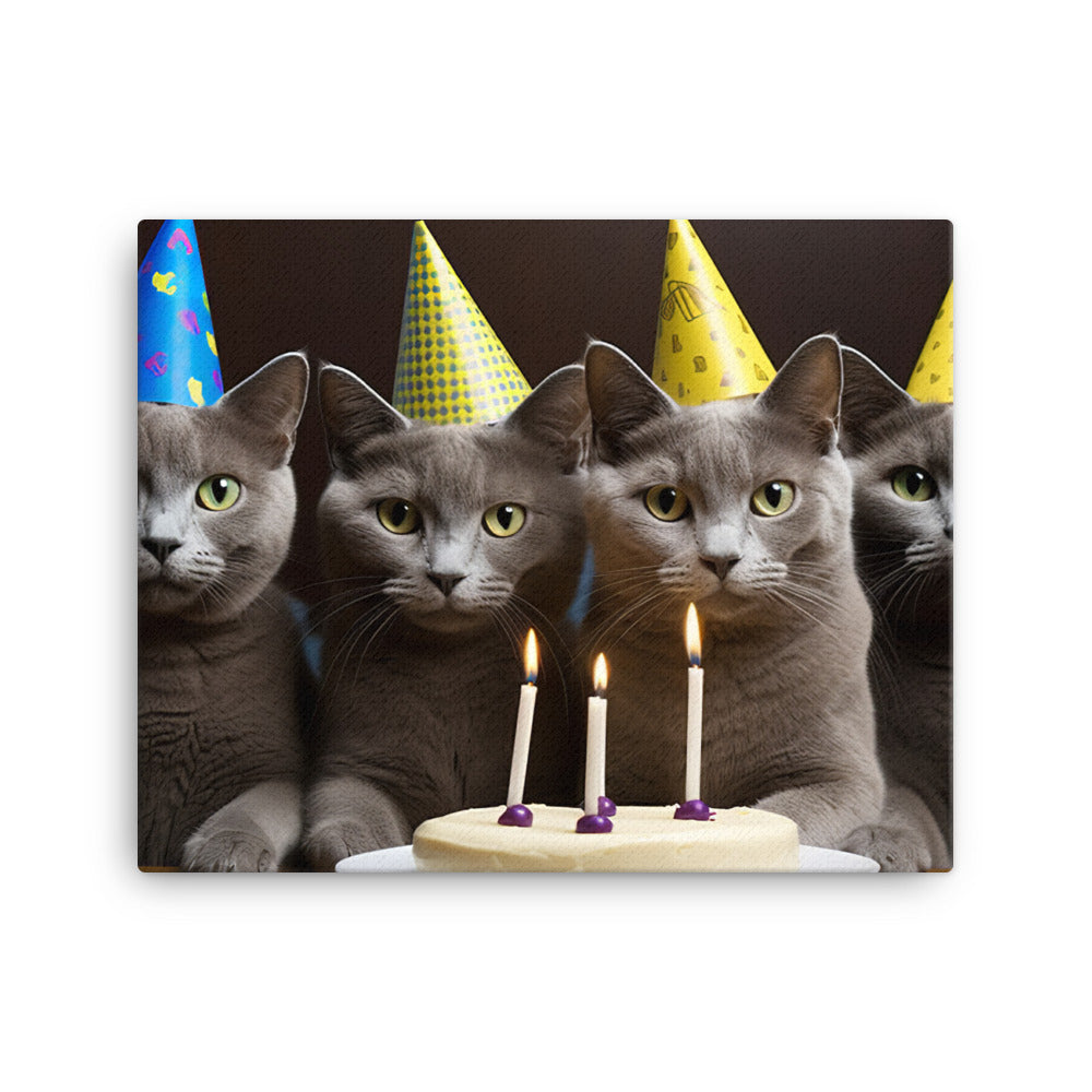Russian Blue Canvas - PosterfyAI.com