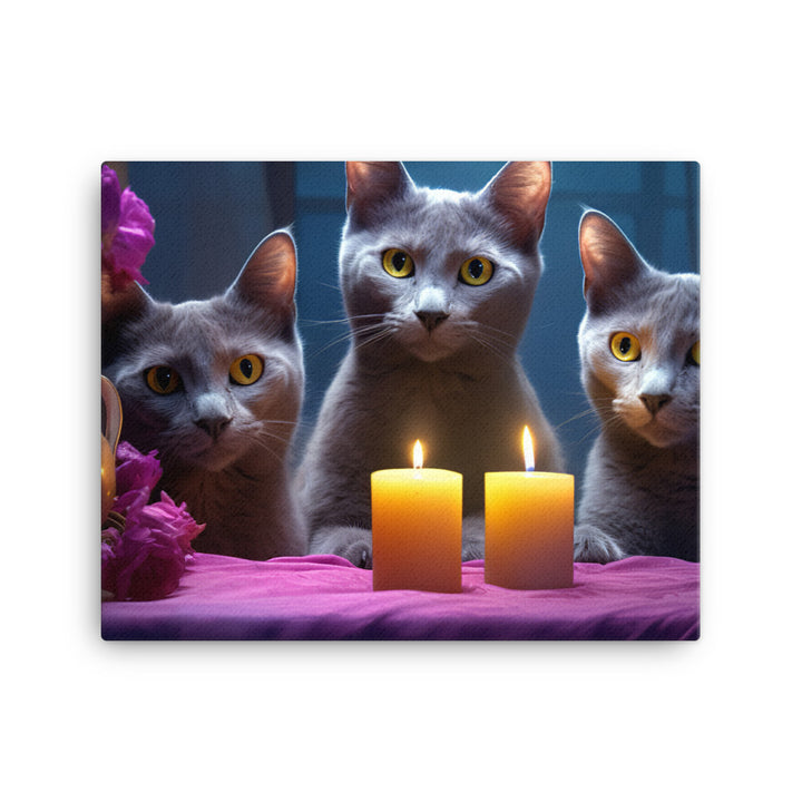 Russian Blue Canvas - PosterfyAI.com