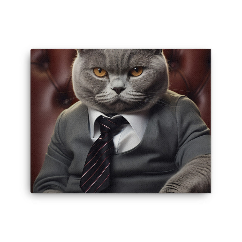 British Shorthair Sales Consultant Canvas - PosterfyAI.com
