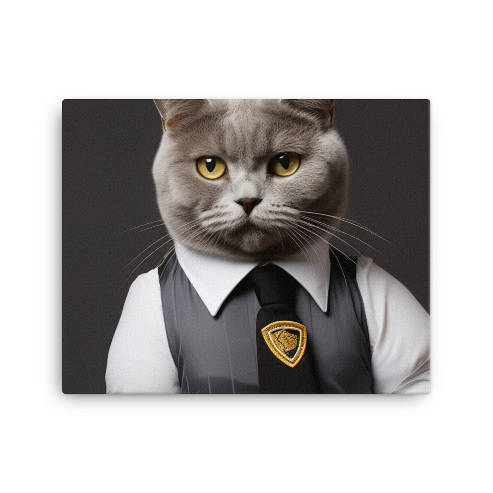 British Shorthair Referee Canvas - PosterfyAI.com