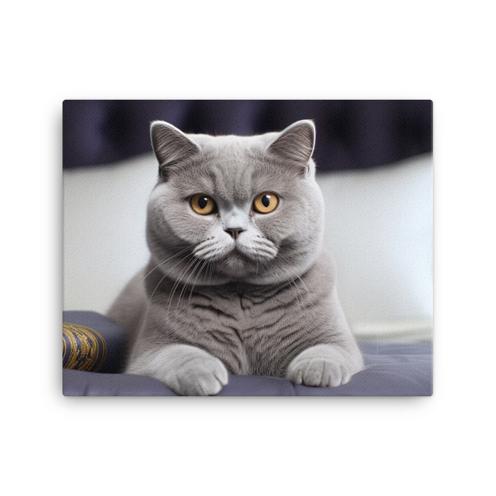 British Shorthair Hotel Staff Canvas - PosterfyAI.com