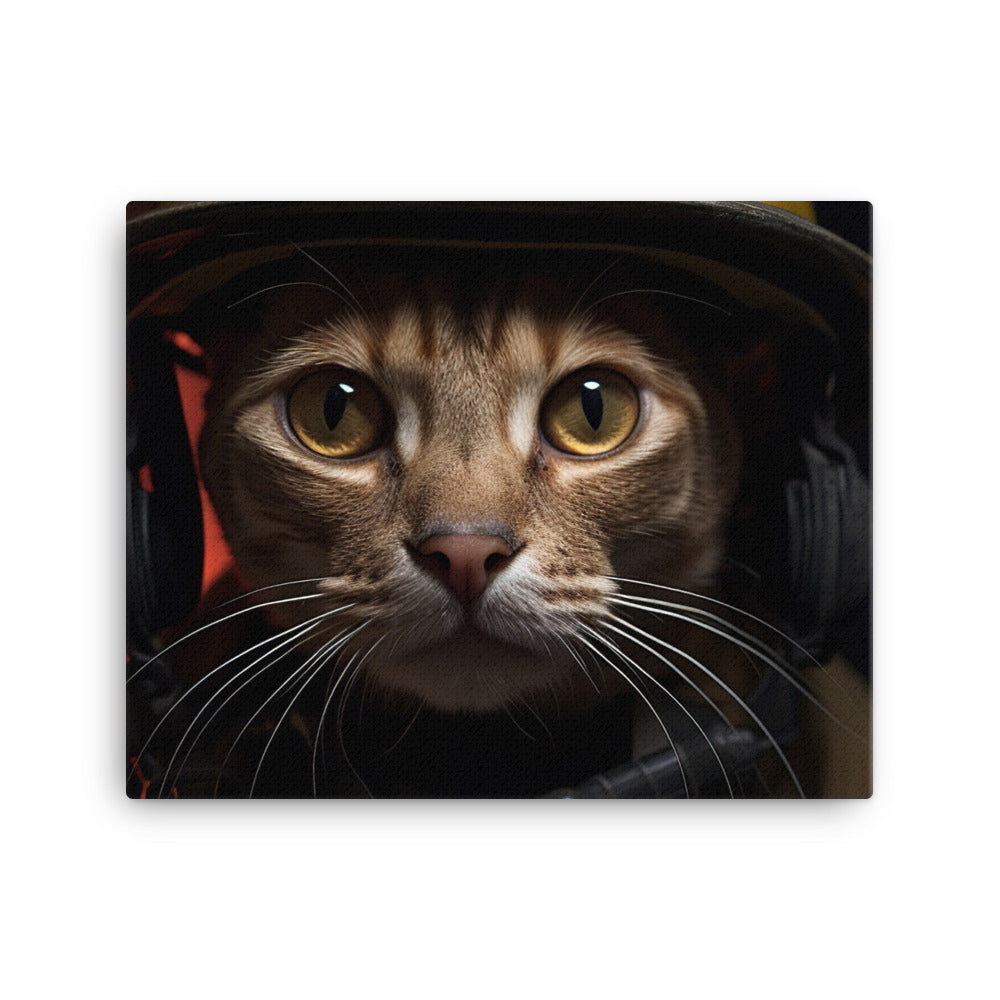 Abyssinian Firefighter Canvas - PosterfyAI.com