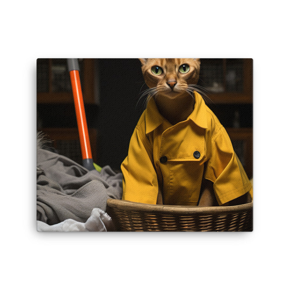 Abyssinian Janitor Canvas - PosterfyAI.com