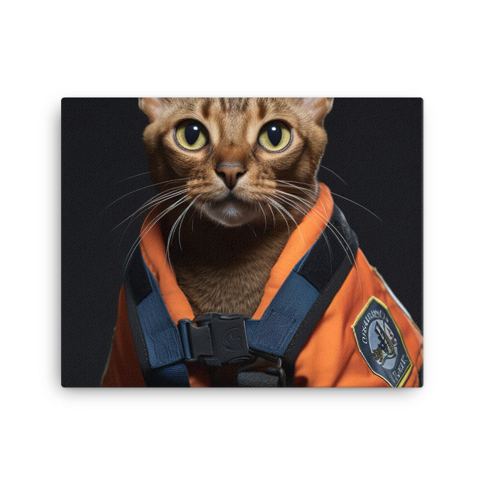 Abyssinian Paramedic Canvas - PosterfyAI.com