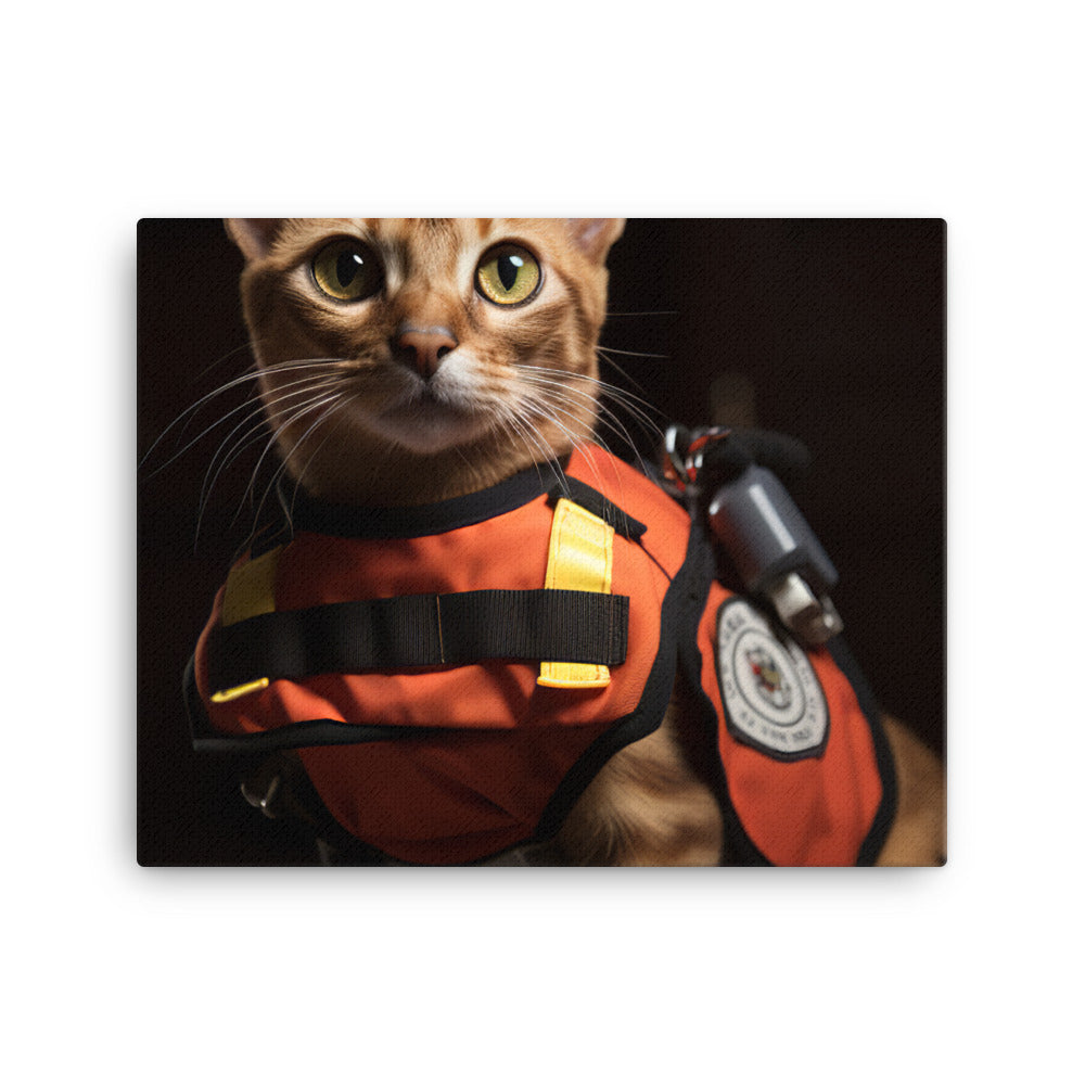Abyssinian Paramedic Canvas - PosterfyAI.com