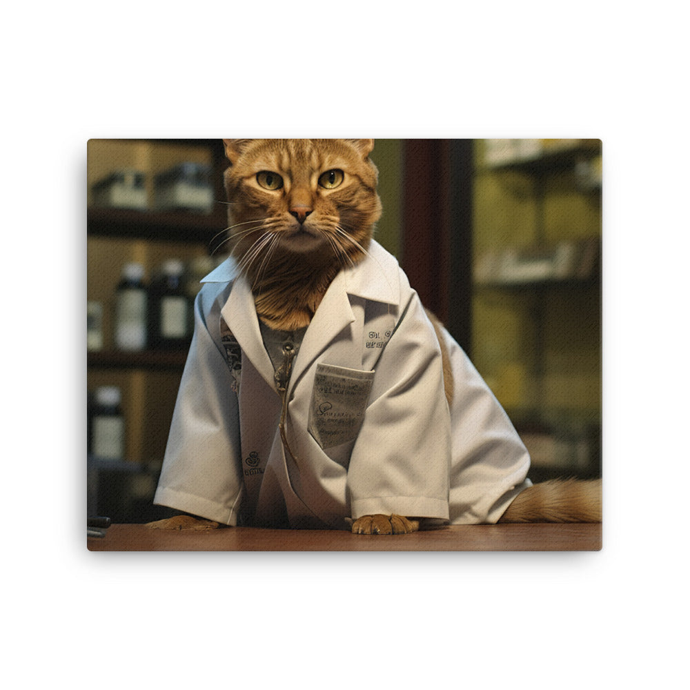 Abyssinian Pharmacist Canvas - PosterfyAI.com