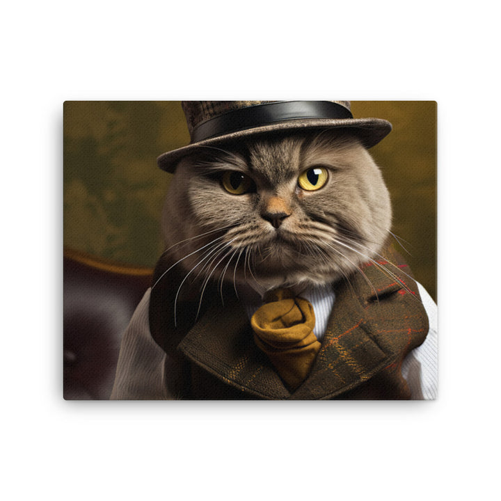 Scottish Fold Sales Consultant Canvas - PosterfyAI.com