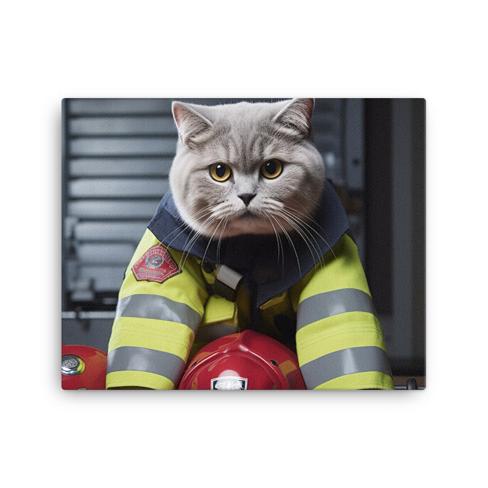 Scottish Fold Paramedic Canvas - PosterfyAI.com