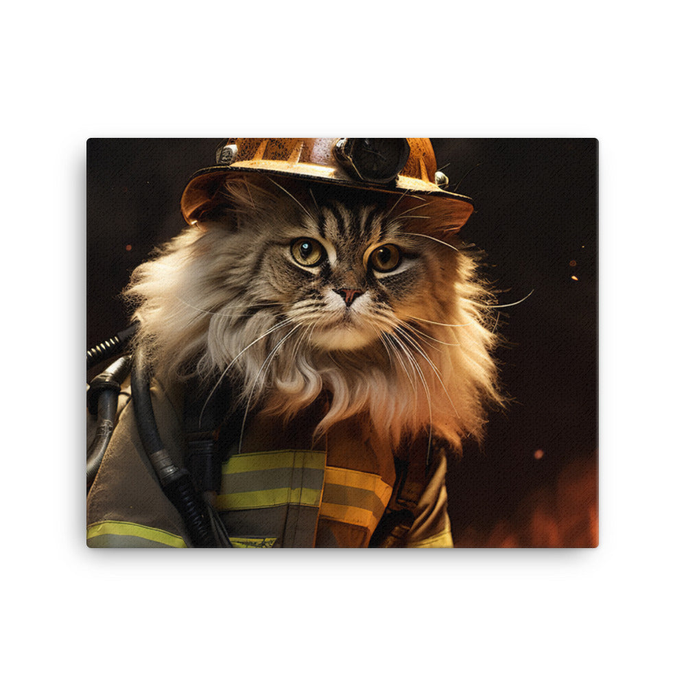 Persian Firefighter Canvas - PosterfyAI.com