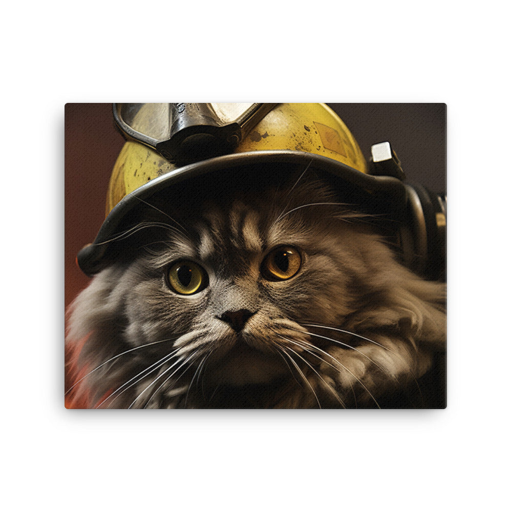 Persian Firefighter Canvas - PosterfyAI.com