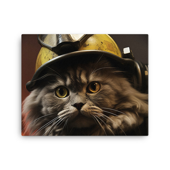 Persian Firefighter Canvas - PosterfyAI.com