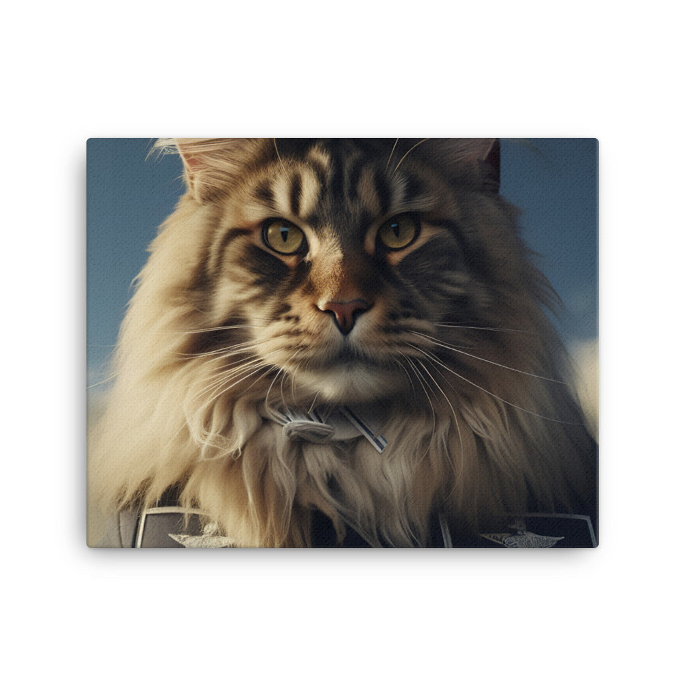 Maine Coon Mail Carrier Canvas - PosterfyAI.com