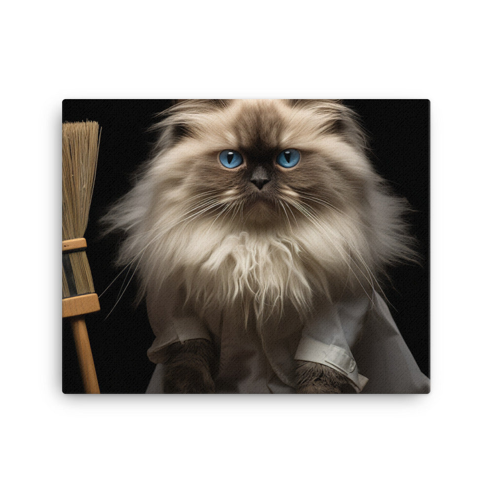 Himalayan Janitor Canvas - PosterfyAI.com