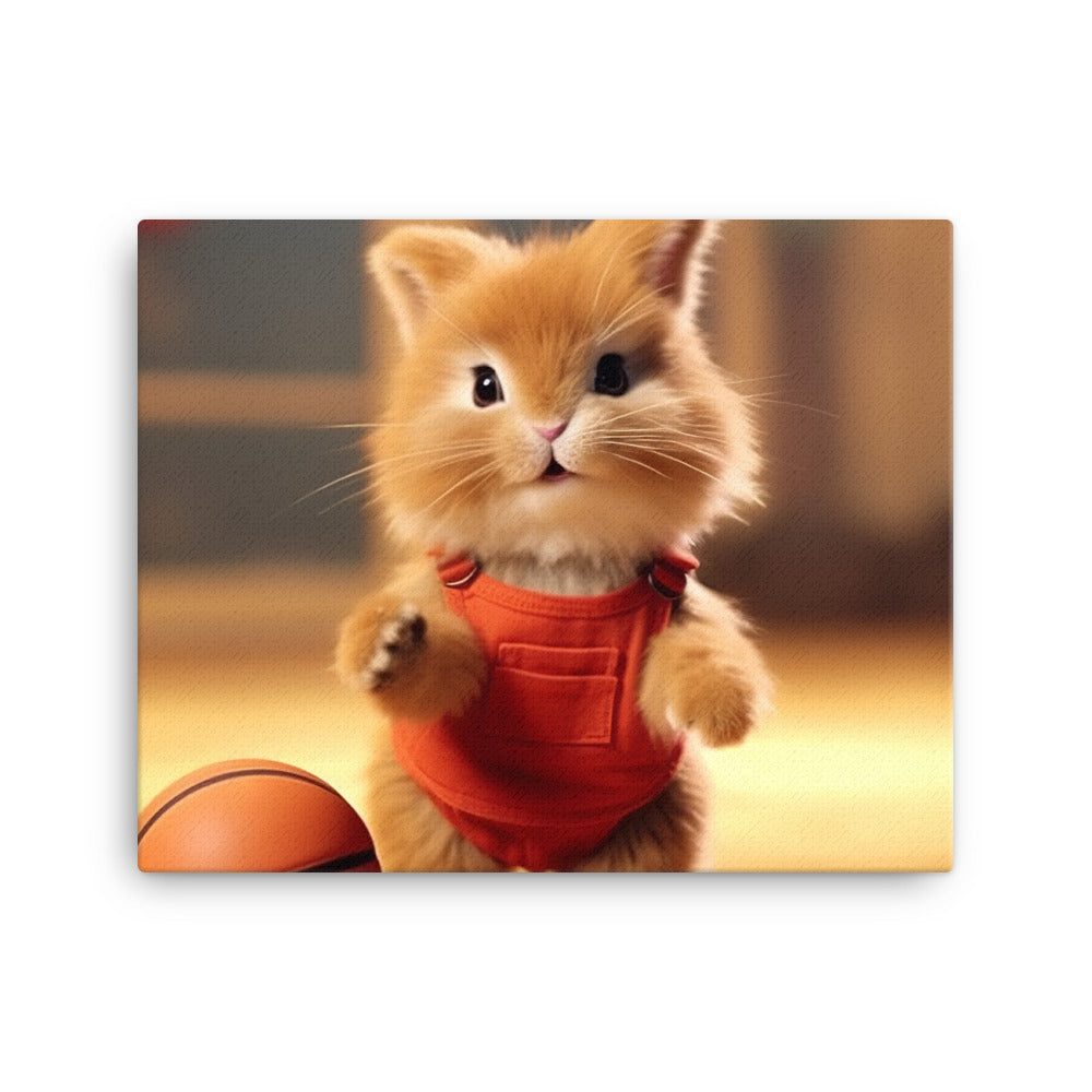 Lionhead Basketball Canvas - PosterfyAI.com