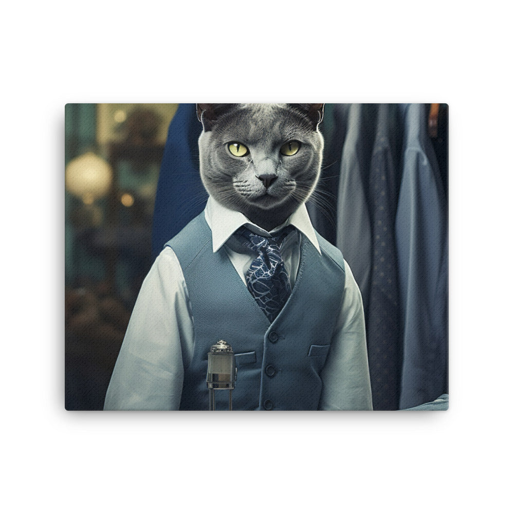Russian Blue Sales Consultant Canvas - PosterfyAI.com