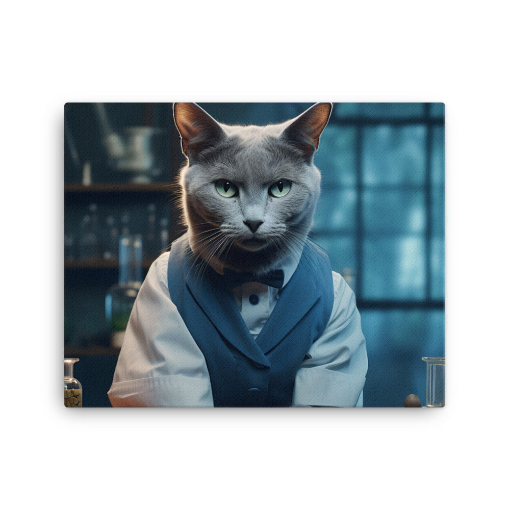 Russian Blue Pharmacist Canvas - PosterfyAI.com