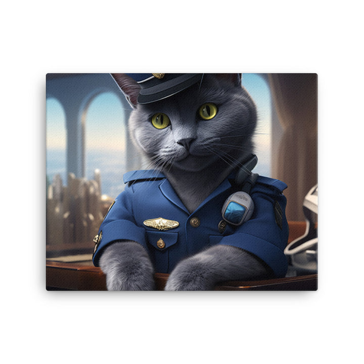 Russian Blue Cabin Crew Canvas - PosterfyAI.com