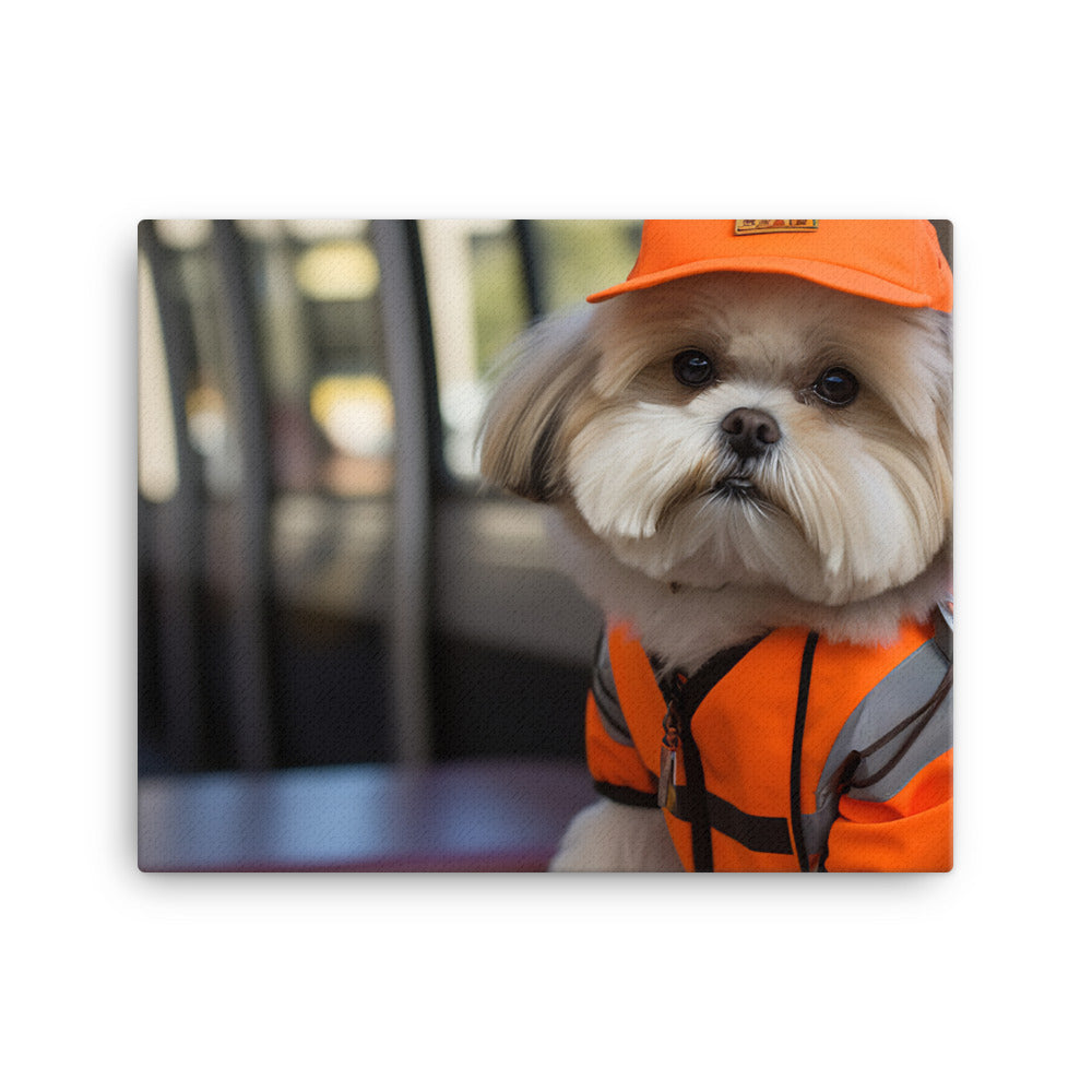 Lhasa Apso Transit Operator Canvas - PosterfyAI.com