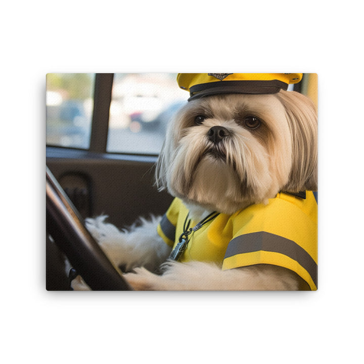 Lhasa Apso Transit Operator Canvas - PosterfyAI.com