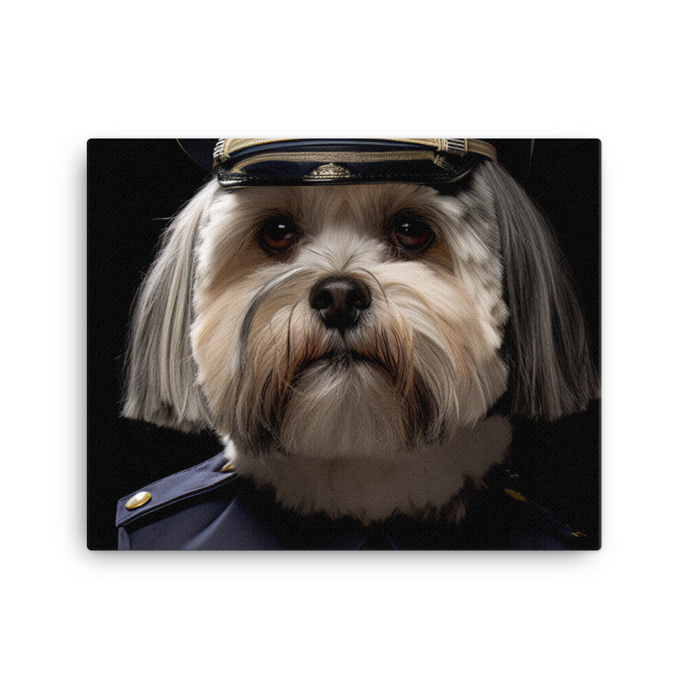Lhasa Apso Security Officer Canvas - PosterfyAI.com