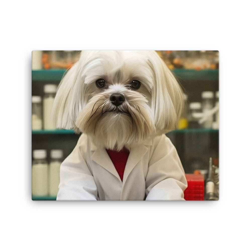 Lhasa Apso Pharmacist Canvas - PosterfyAI.com