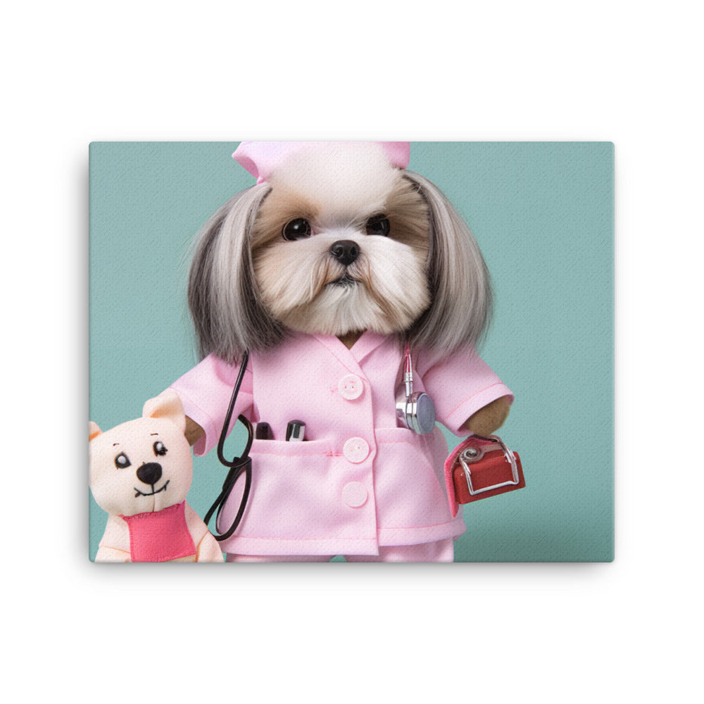 Lhasa Apso Nurse Canvas - PosterfyAI.com