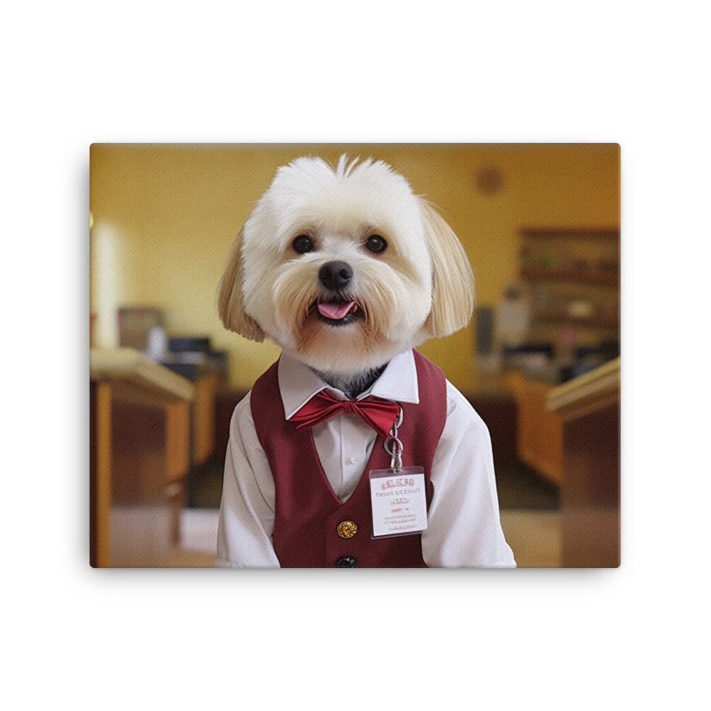 Lhasa Apso Hotel Staff Canvas - PosterfyAI.com