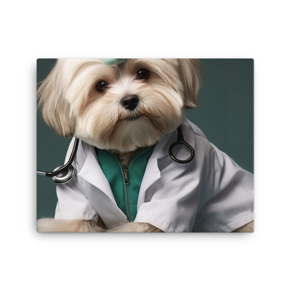 Lhasa Apso Doctor Canvas - PosterfyAI.com