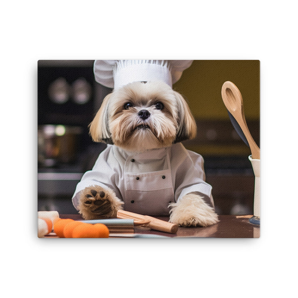 Lhasa Apso Chef Canvas - PosterfyAI.com