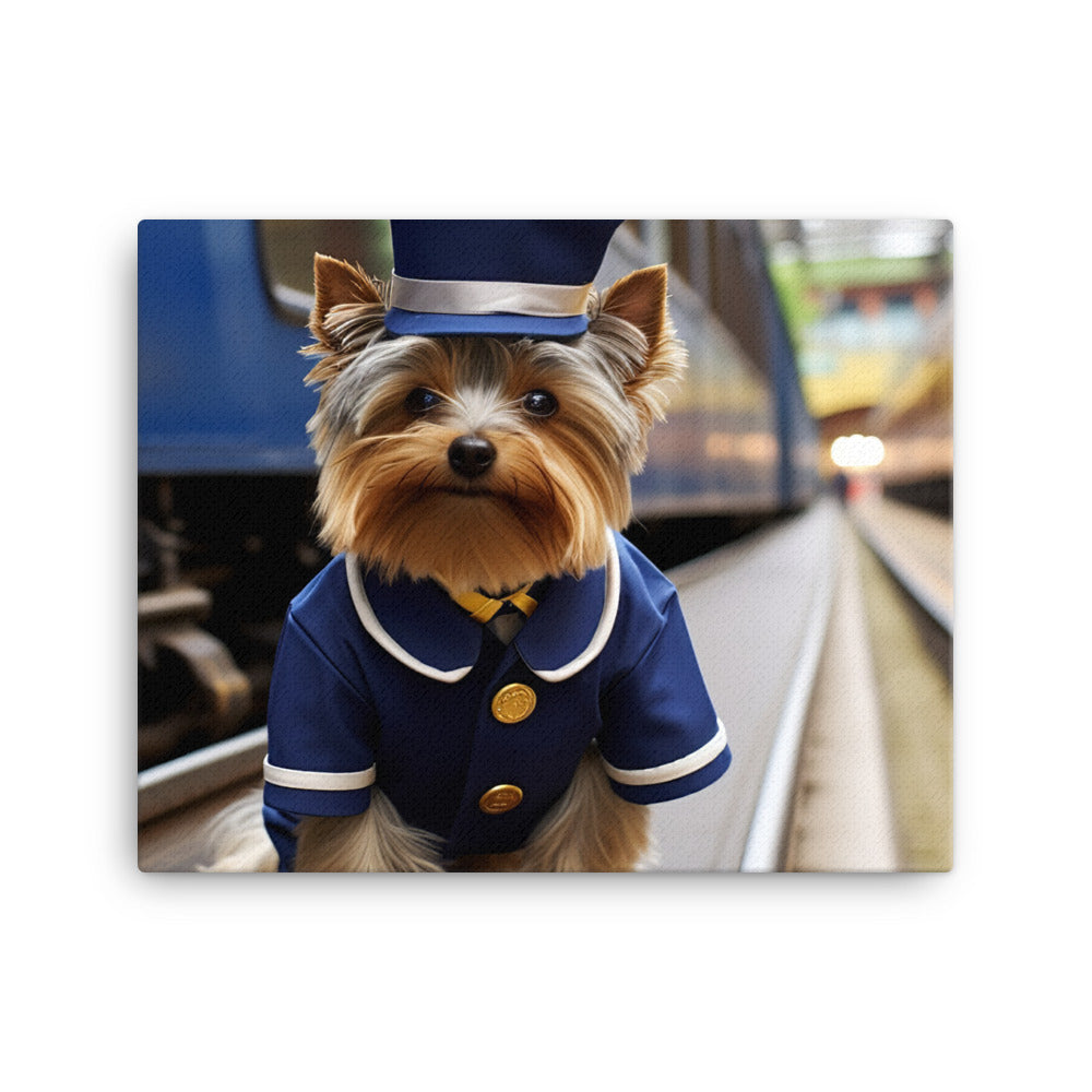 Yorkshire Terrier Transit Operator Canvas - PosterfyAI.com