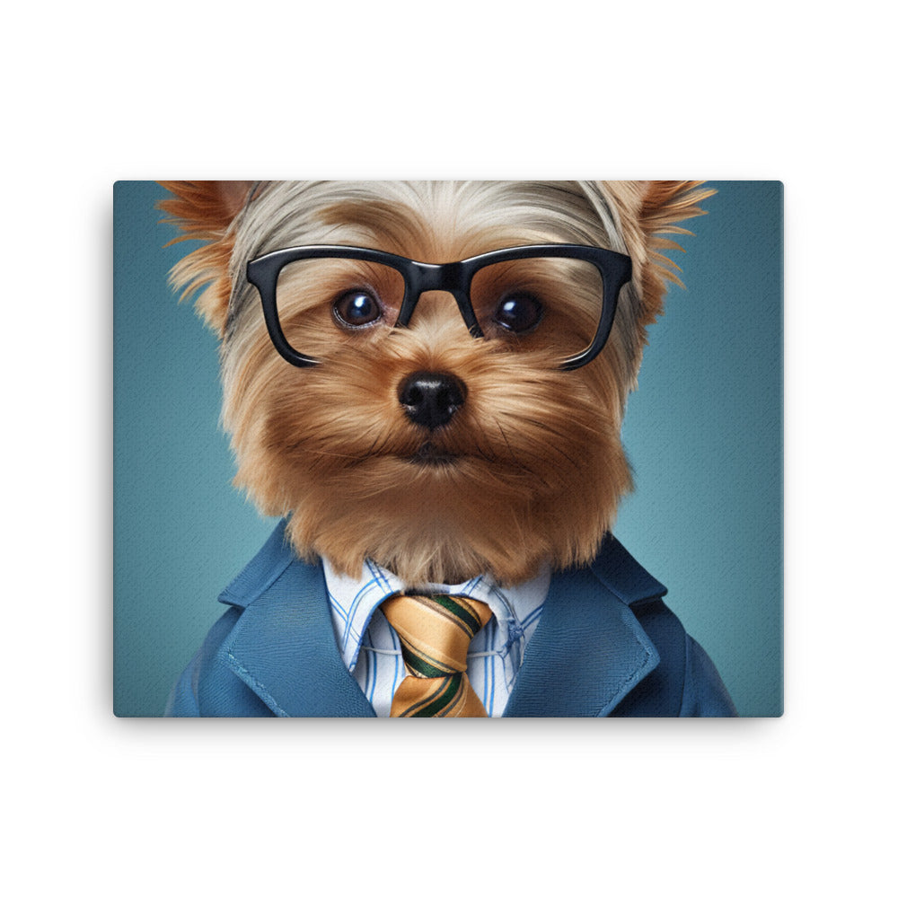Yorkshire Terrier Sales Consultant Canvas - PosterfyAI.com