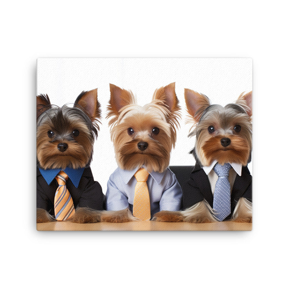 Yorkshire Terrier Sales Consultant Canvas - PosterfyAI.com