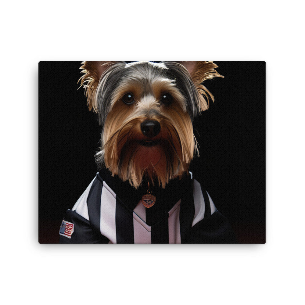 Yorkshire Terrier Referee Canvas - PosterfyAI.com