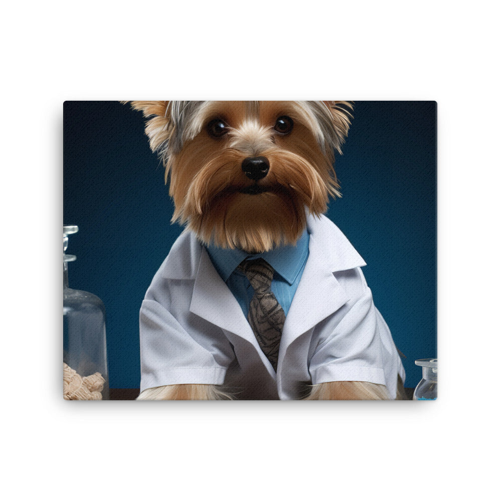 Yorkshire Terrier Pharmacist Canvas - PosterfyAI.com