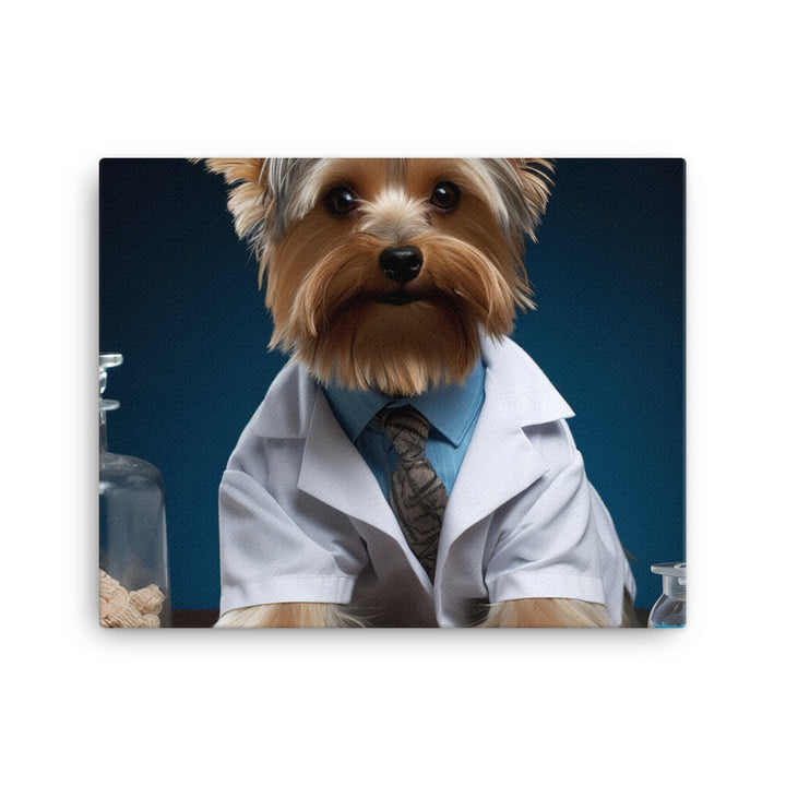 Yorkshire Terrier Pharmacist Canvas - PosterfyAI.com