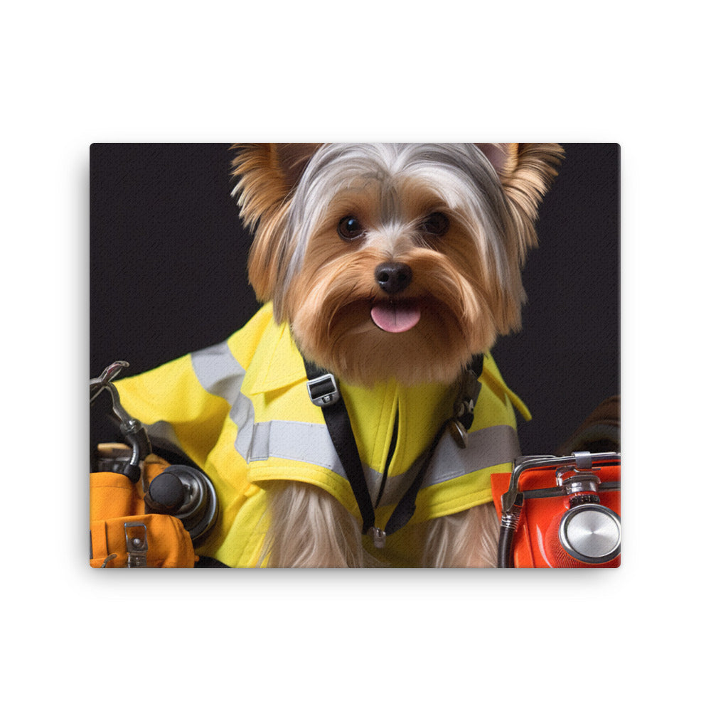 Yorkshire Terrier Paramedic Canvas - PosterfyAI.com