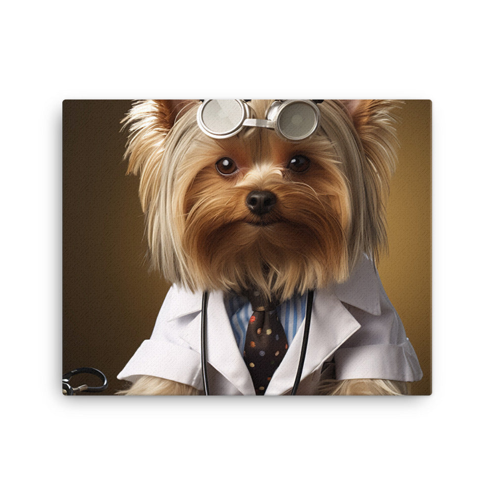 Yorkshire Terrier Doctor Canvas - PosterfyAI.com