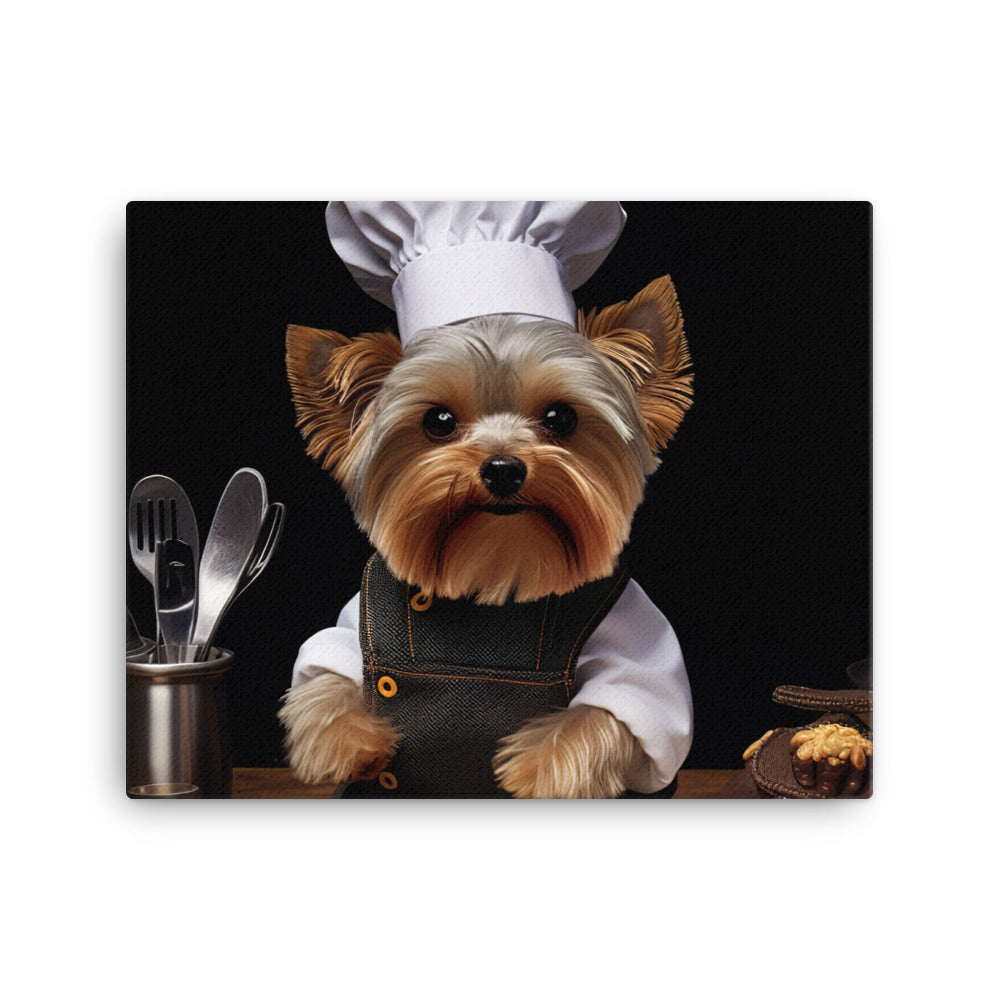 Yorkshire Terrier Chef Canvas - PosterfyAI.com