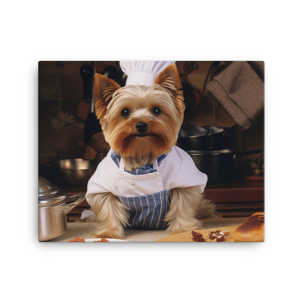 Yorkshire Terrier Chef Canvas - PosterfyAI.com