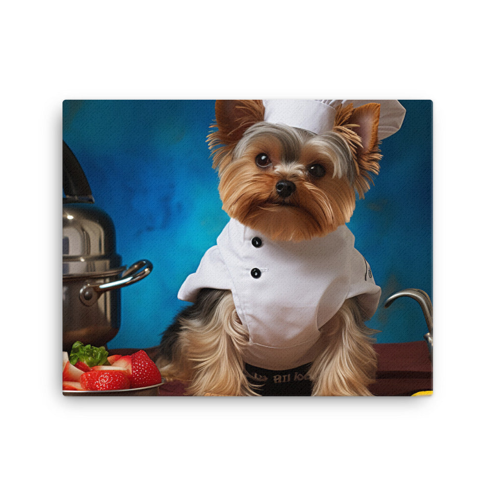 Yorkshire Terrier Chef Canvas - PosterfyAI.com