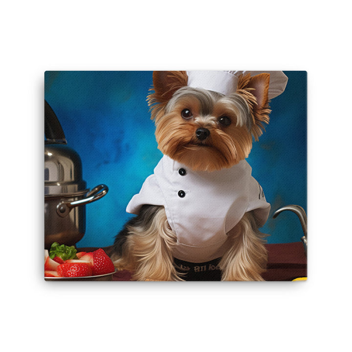Yorkshire Terrier Chef Canvas - PosterfyAI.com